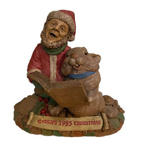 Vtg Cairn Studio 1995 Christmas - Tim Wolfe & Tom Clark - Gnome and Bunny